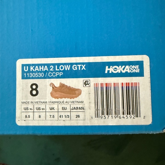 Gorgeous Hoka Kaha 2 Low GTX 1130530-CCPP Nubuck Hiker NEW w tags & box. - Picture 2 of 8